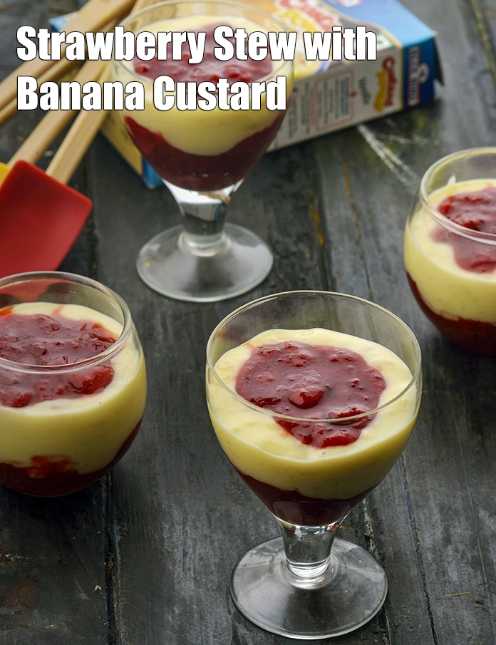 Step 11 – <p><span style="background-color:rgb(255,255,255);color:rgb(0,0,0);">Serve <strong>Strawberry Stew with Banana Custard</strong> immediately.</span></p>