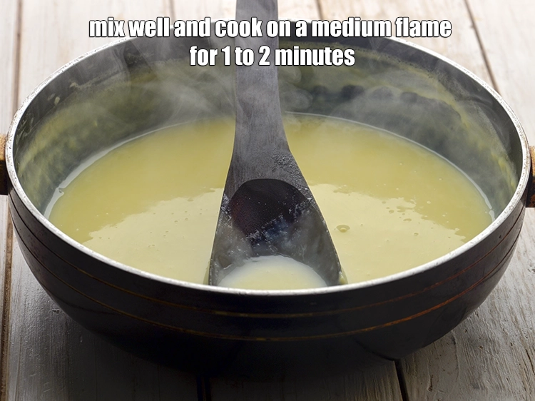 Step 8 – <p><span style="background-color:rgb(255,255,255);color:rgb(0,0,0);"><strong>Mix well </strong>and cook on a medium flame for 1 to 2 minutes, while …
