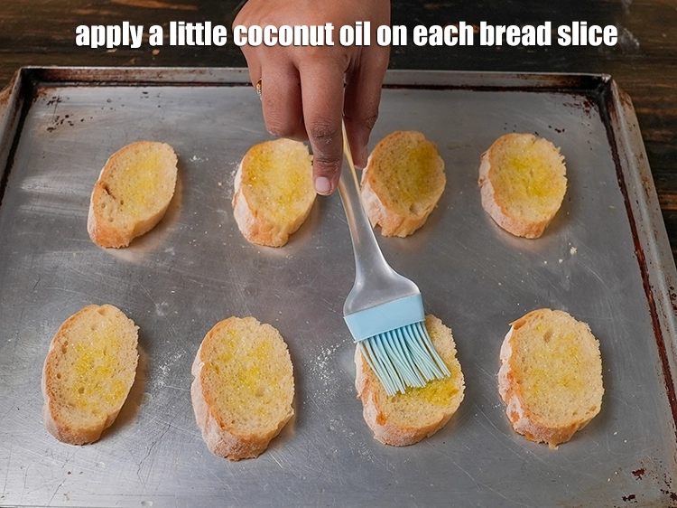 Step 4 – <p><span style="background-color:rgb(255,255,255);color:rgb(0,0,0);">Apply a little </span><a href="https://www.tarladalal.com/glossary-coconut-oil-nariyal-ka-tel-1186i"><u>coconut oil</u></a><span style="background-color:rgb(255,255,255);color:rgb(0,0,0);"> on each bread slice.</span></p>