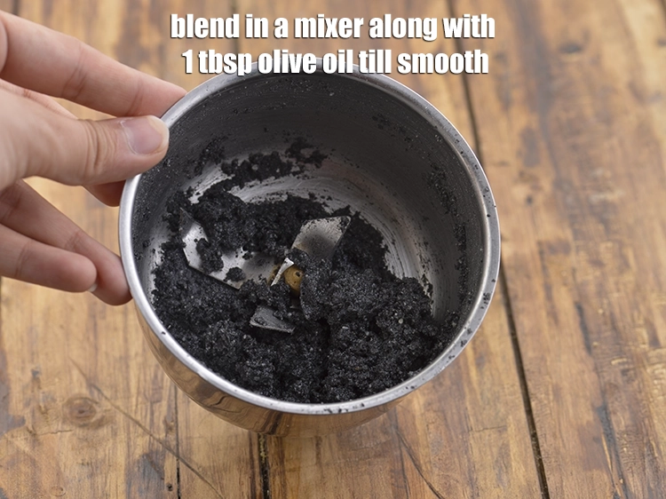 Step 3 – <p><span style="background-color:rgb(255,255,255);color:rgb(0,0,0);"><strong>Once cooled, </strong>blend in a mixer along with 1 tbsp. </span><a href="https://www.tarladalal.com/glossary-olive-oil-451i"><u>olive oil</u></a><span style="background-color:rgb(255,255,255);color:rgb(0,0,0);"> …