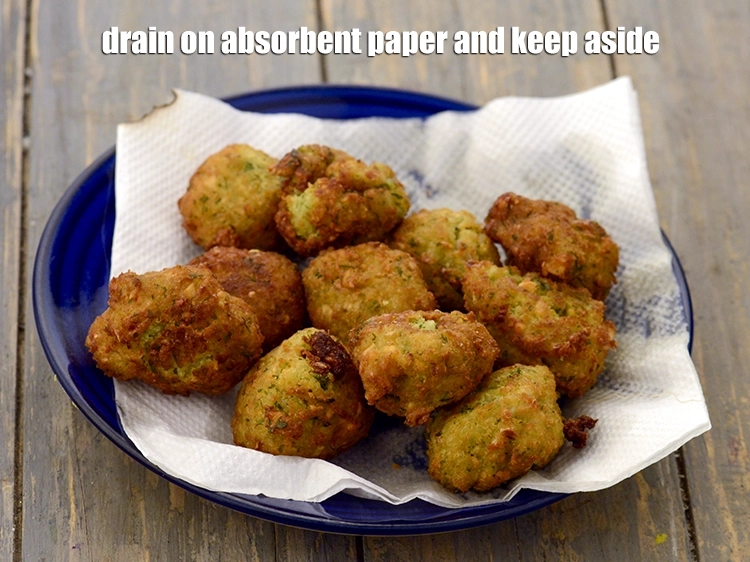 Step 2 – <p><span style="background-color:rgb(255,255,255);color:rgb(0,0,0);">Heat the </span><a href="https://www.tarladalal.com/glossary-oil-671i"><u>oil</u></a><span style="background-color:rgb(255,255,255);color:rgb(0,0,0);"> in a non-stick kadhai and drop small spoonfuls of …