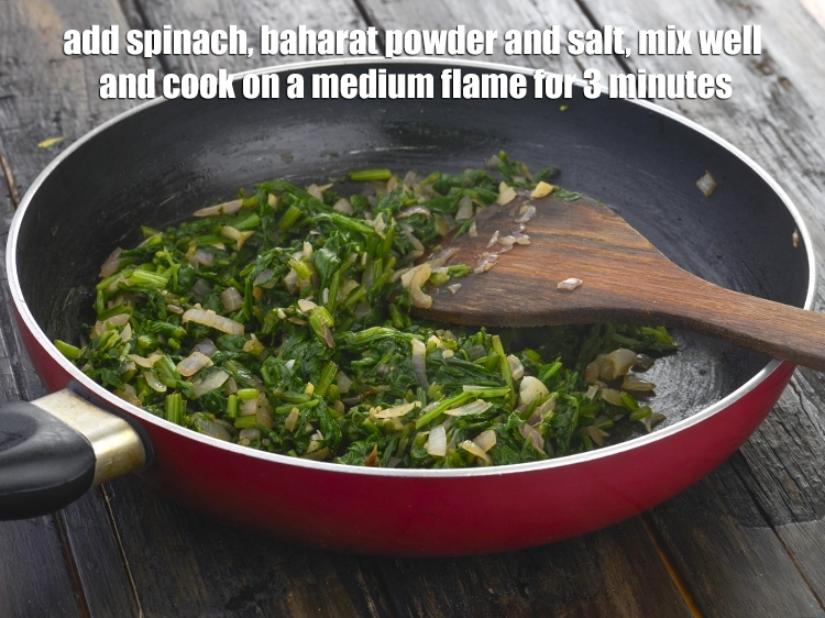 Step 4 – <p><span style="background-color:rgb(255,255,255);color:rgb(0,0,0);">Add the 1 cup </span><a href="https://www.tarladalal.com/glossary-spinach-palak-255i#ing_2546"><u>blanched and chopped spinach (palak) </u></a><span style="background-color:rgb(255,255,255);color:rgb(0,0,0);">(palak), </span><span style="color:rgb(13,13,13);">1/2 …
