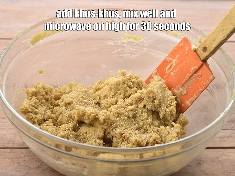 Step 3 – <p><span style="background-color:rgb(255,255,255);color:rgb(0,0,0);">Add the 1 tsp </span><a href="https://www.tarladalal.com/glossary-poppy-seeds-khus-khus-589i"><u>poppy seeds (khus-khus)</u></a><span style="background-color:rgb(255,255,255);color:rgb(0,0,0);">, mix well and <strong>microwave on …
