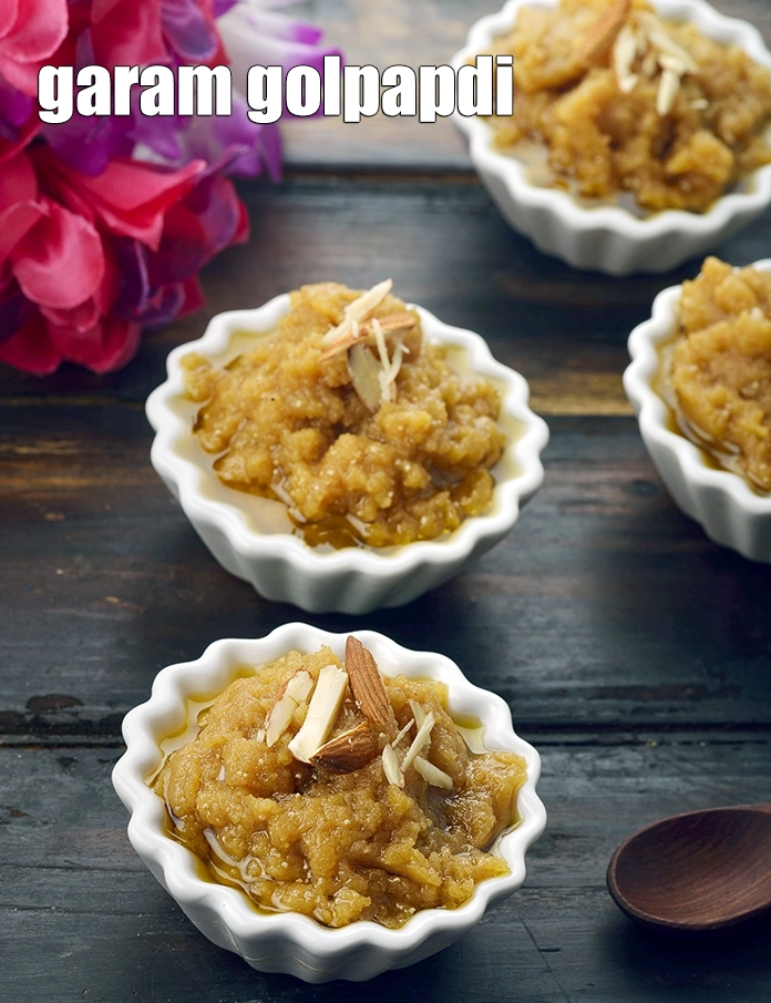 Step 7 – <p><span style="background-color:rgb(255,255,255);color:rgb(0,0,0);">Serve <strong>Garam Golpapdi</strong> immediately.</span></p>