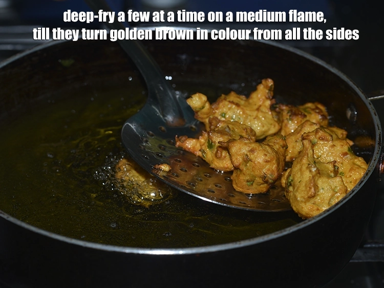 Step 9 – <p><span style="background-color:rgb(255,255,255);color:rgb(0,0,0);">deep-fry a few at a time on a medium flame, till they turn golden …