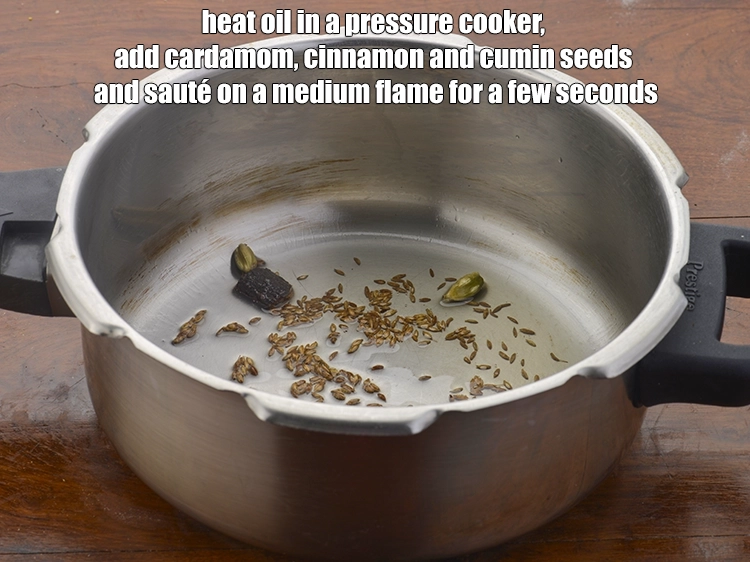 Step 4 – <p><span style="background-color:rgb(255,255,255);color:rgb(0,0,0);">Heat the 1 tbsp </span><a href="https://www.tarladalal.com/glossary-oil-671i"><u>oil</u></a><span style="background-color:rgb(255,255,255);color:rgb(0,0,0);"> in a pressure cooker, add the 2 …