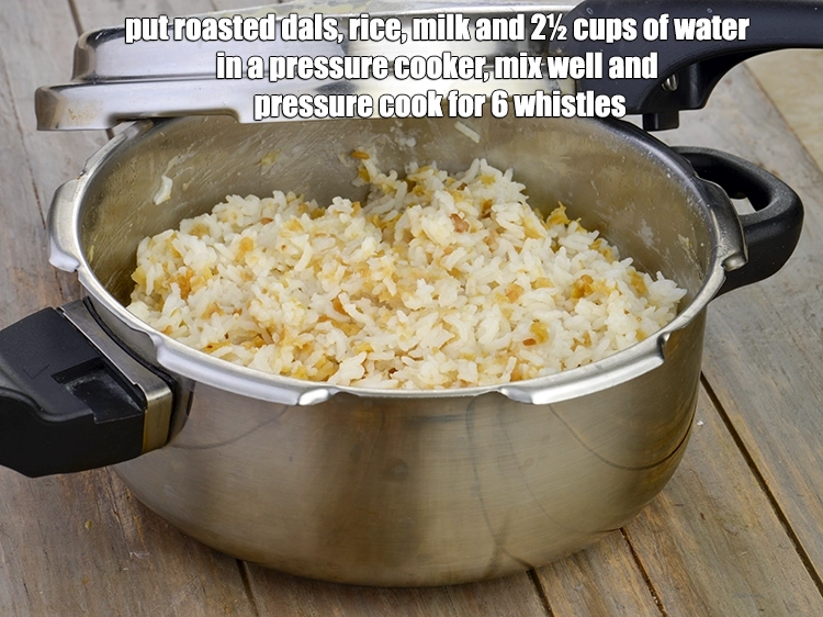 Step 2 – <p><span style="background-color:rgb(255,255,255);color:rgb(0,0,0);">Put the <strong>roasted dals</strong>, 1 cup raw </span><a href="https://www.tarladalal.com/glossary-rice-chawal-533i"><u>rice (chawal) </u></a><span style="background-color:rgb(255,255,255);color:rgb(0,0,0);">, washed and …