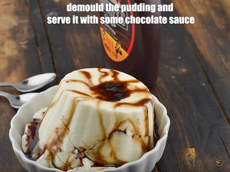 Step 7 – <p><span style="background-color:rgb(255,255,255);color:rgb(0,0,0);"><strong>Just before serving</strong>, demould the <strong>pudding </strong>and serve it with some </span><a href="https://www.tarladalal.com/glossary-chocolate-sauce-1989i"><u>chocolate sauce</u></a><span …