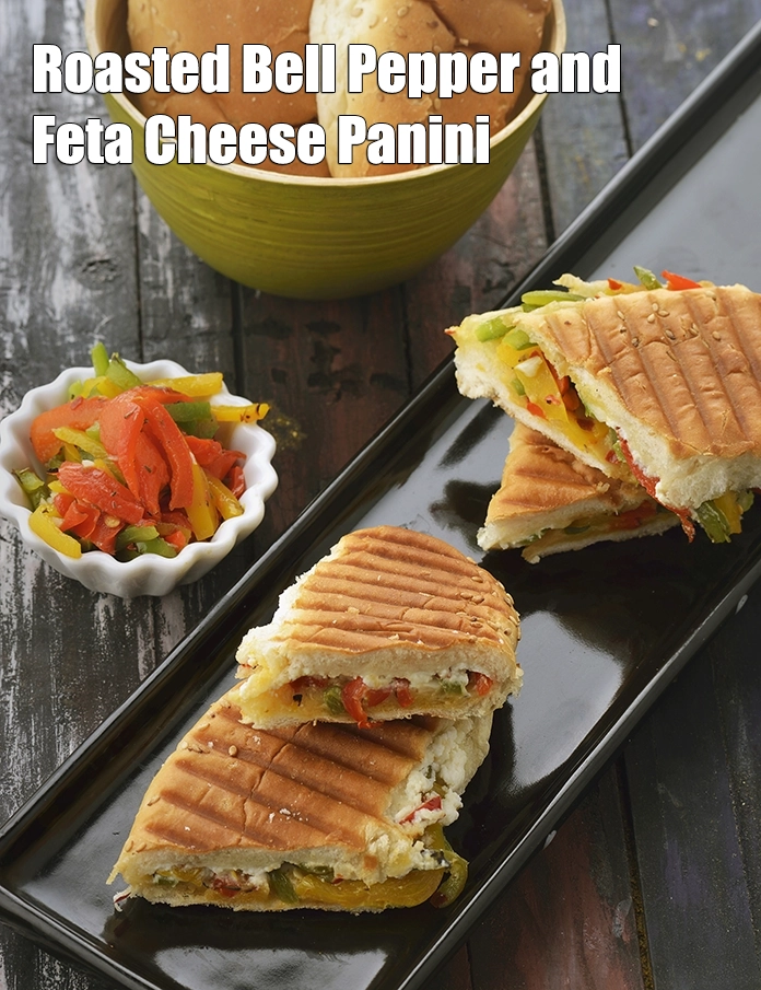 Step 24 – <p><span style="background-color:rgb(255,255,255);color:rgb(0,0,0);">Serve <strong>Roasted Bell Pepper and Feta Cheese Panini</strong> immediately.</span></p>