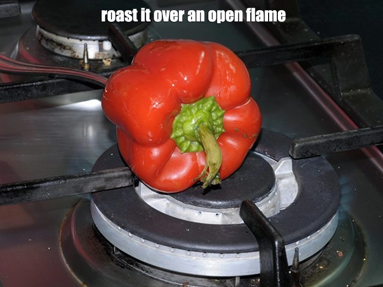 Step 3 – <p><span style="background-color:rgb(255,255,255);color:rgb(0,0,0);"><strong>Roast</strong> it over an open flame.</span></p>