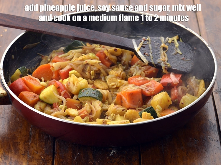 Step 4 – <p><span style="background-color:rgb(255,255,255);color:rgb(0,0,0);">Add the 1/2 cup fresh </span><a href="https://www.tarladalal.com/glossary-pineapple-juice-ananas-ka-juice-anana-ka-ras-94i"><u>pineapple juice</u></a><span style="background-color:rgb(255,255,255);color:rgb(0,0,0);">, 2 tsp </span><a href="https://www.tarladalal.com/glossary-soy-sauce-soya-sauce-864i"><u>soy sauce</u></a><span …
