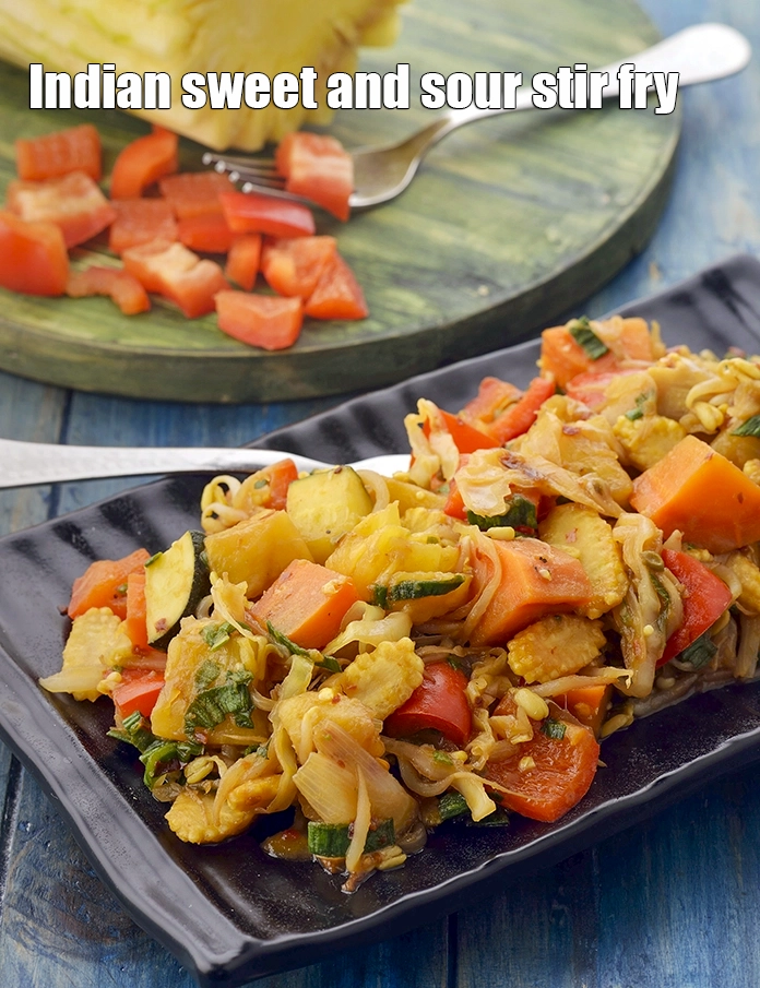 Step 6 – <p><span style="background-color:rgb(255,255,255);color:rgb(0,0,0);">Serve </span><strong>Pineapple and Vegetable &nbsp;Stir- Fry | Indian sweet and sour stir fry | …