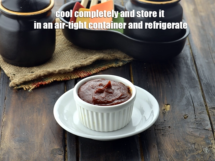 Step 2 – <p><span style="background-color:rgb(255,255,255);color:rgb(0,0,0);">Cool completely and store it in an air-tight container and refrigerate.</span></p>