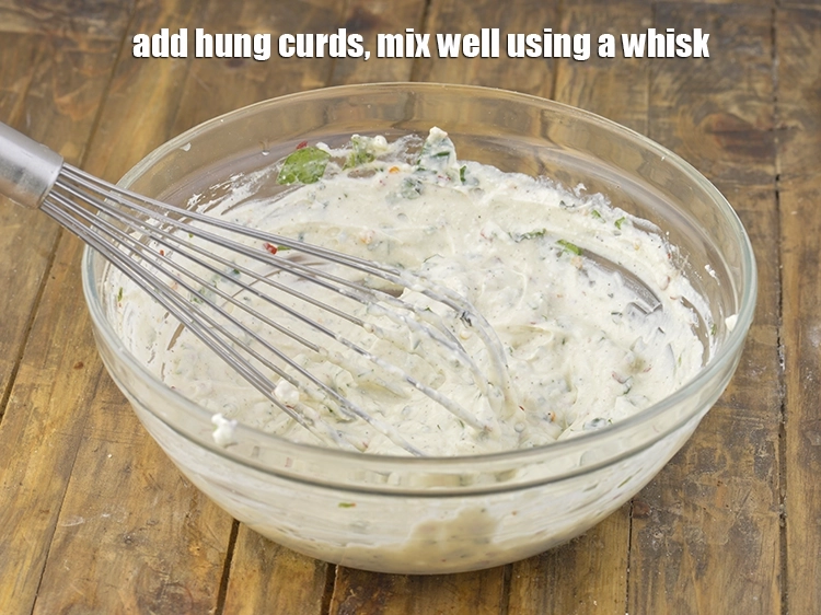 Step 3 – <p><span style="background-color:rgb(255,255,255);color:rgb(0,0,0);">Add the 3/4 cup </span><a href="https://www.tarladalal.com/glossary-hung-curds-chakka-dahi-384i"><u>hung curds (chakka dahi)</u></a><span style="background-color:rgb(255,255,255);color:rgb(0,0,0);">, <strong>mix well</strong> using a …