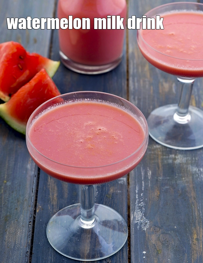 Step 5 – <p><span style="background-color:rgb(255,255,255);color:rgb(0,0,0);">Serve </span><strong>Watermelon Cooler | watermelon milk drink | tarbooz sharbat | Indian summer drink …