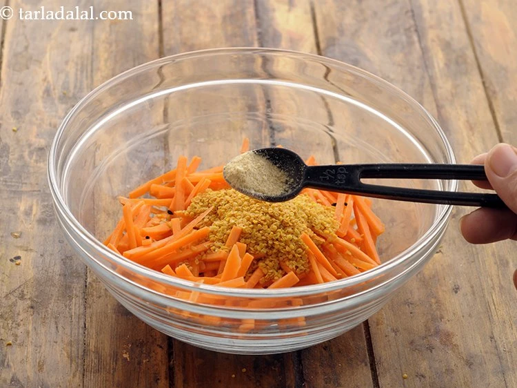 Step 11 – <p>Add the asafoetida. This spice is used as a digestive aid in the pickles.</p>