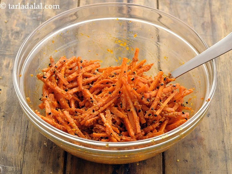 Step 18 – <p>Mix&nbsp;<strong>carrot pickle | instant gajar ka achar |&nbsp;</strong>&nbsp;well.</p>