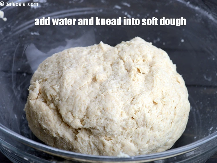 Step 4 – <p><span style="background-color:rgb(255,255,255);color:rgb(0,0,0);">Add enough <strong>water</strong> to make a firm dough.</span></p>