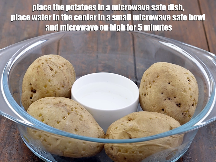 Step 3 – <p><span style="background-color:rgb(255,255,255);color:rgb(0,0,0);">Place the </span><strong>potatoes</strong><span style="background-color:rgb(255,255,255);color:rgb(0,0,0);"> in a microwave safe dish, place </span><strong>water </strong><span style="background-color:rgb(255,255,255);color:rgb(0,0,0);">in the …