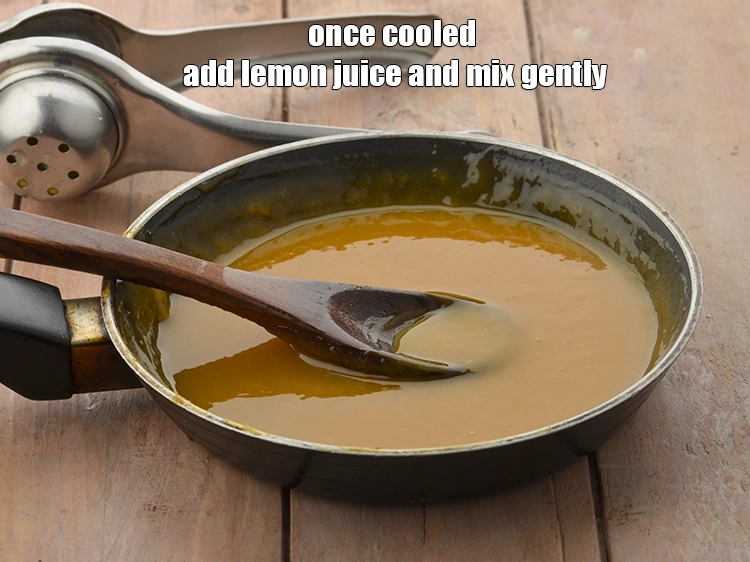 Step 16 – <p><strong>Allow the sauce to cool completely</strong>. Once cooled add the <span style="background-color:rgb(255,255,255);color:rgb(0,0,0);">1/2 tsp </span><a href="https://www.tarladalal.com/glossary-lemon-nimbu-428i#ing_2754"><u>lemon …