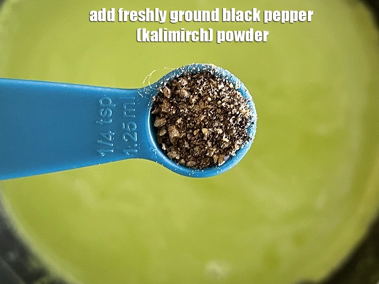 Step 7 – <p>Add the <a href="http://192.168.50.165/glossary-freshly-ground-black-pepper-kalimirch-powder-kali-mirch-ka-powder-567i">freshly ground black pepper (kalimirch)</a>.</p>