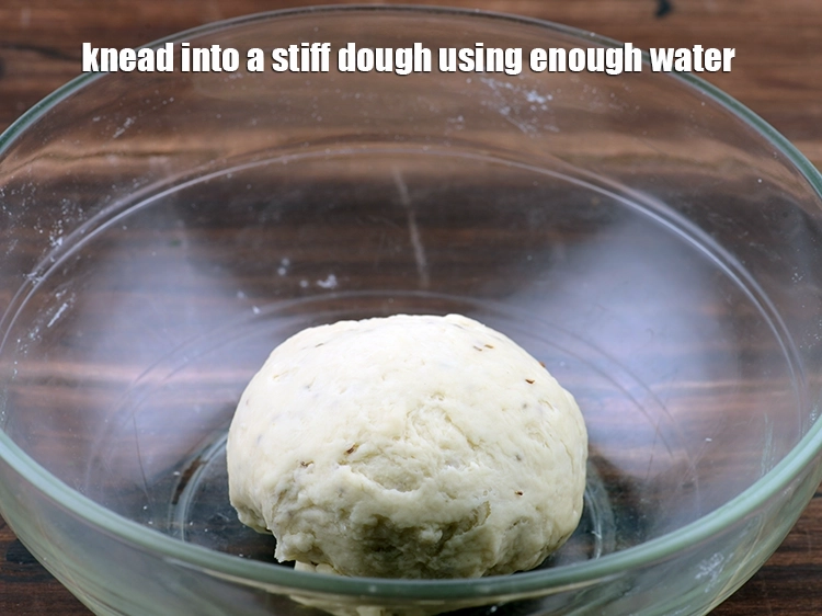 Step 4 – <p><span style="background-color:rgb(255,255,255);color:rgb(0,0,0);">knead into a stiff dough using enough water.</span></p>