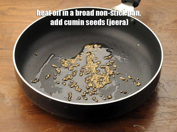 Step 6 – <p>To make the <strong>filling</strong>, <span style="background-color:rgb(255,255,255);color:rgb(0,0,0);">Heat the 2 tsp </span><a href="https://www.tarladalal.com/glossary-oil-671i"><u>oil</u></a><span style="background-color:rgb(255,255,255);color:rgb(0,0,0);"> in a broad …