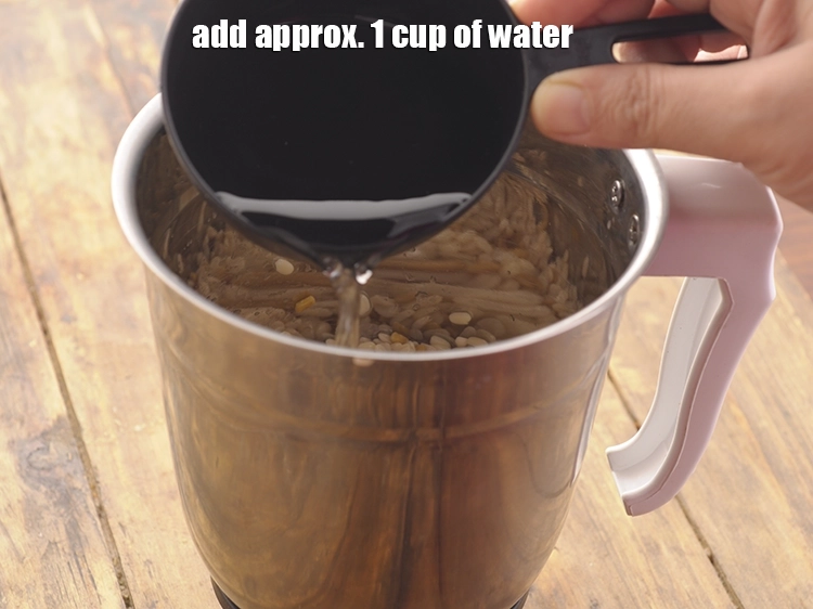 Step 18 – <p>Add approx. 1 cup of water.&nbsp; You can even make use of a wet grinder …
