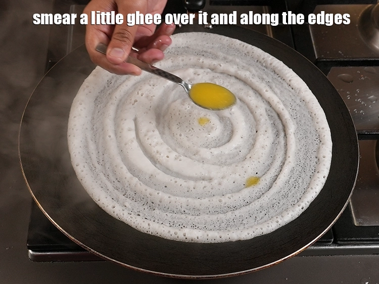 Step 34 – <p><span style="background-color:rgb(255,255,255);color:rgb(0,0,0);">Smear a little ghee over it and along the edges. You can also use …