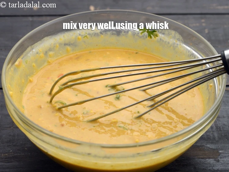 Step 10 – <p><span style="background-color:rgb(255,255,255);color:rgb(0,0,0);">Mix very well using a&nbsp;whisk till no lumps remain.</span></p>