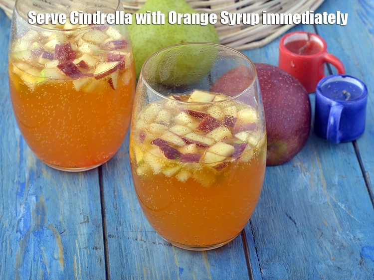 Step 4 – <p><span style="background-color:rgb(255,255,255);color:rgb(0,0,0);">Serve <strong>Cindrella with Orange Syrup</strong> immediately.</span></p>