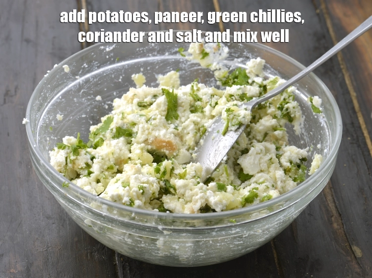 Step 7 – <p><span style="background-color:rgb(255,255,255);color:rgb(0,0,0);">Add the 1/2 cup </span><a href="https://www.tarladalal.com/glossary-potatoes-aloo-alu-batata-710i#ing_2516"><u>boiled and mashed potatoes</u></a><span style="background-color:rgb(255,255,255);color:rgb(0,0,0);">, 1/2 cup </span><a href="https://www.tarladalal.com/glossary-paneer-cottage-cheese-chenna-985i#ing_3093"><u>crumbled …