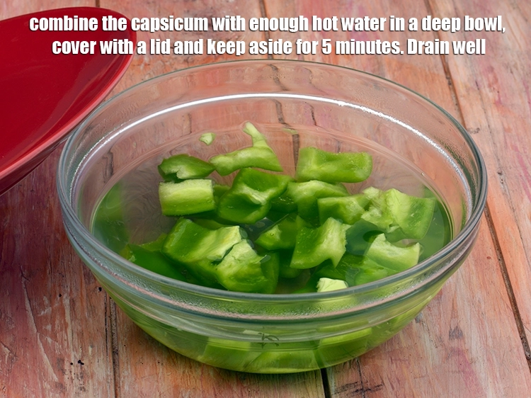 Step 1 – <p>To make the <strong>Mexican Green Sauce</strong>, <span style="background-color:rgb(255,255,255);color:rgb(0,0,0);">Combine the 1 cup </span><a href="https://www.tarladalal.com/glossary-capsicum-shimla-mirch-bell-pepper-163i#ing_2316"><u>capsicum cubes</u></a><span style="background-color:rgb(255,255,255);color:rgb(0,0,0);"> …