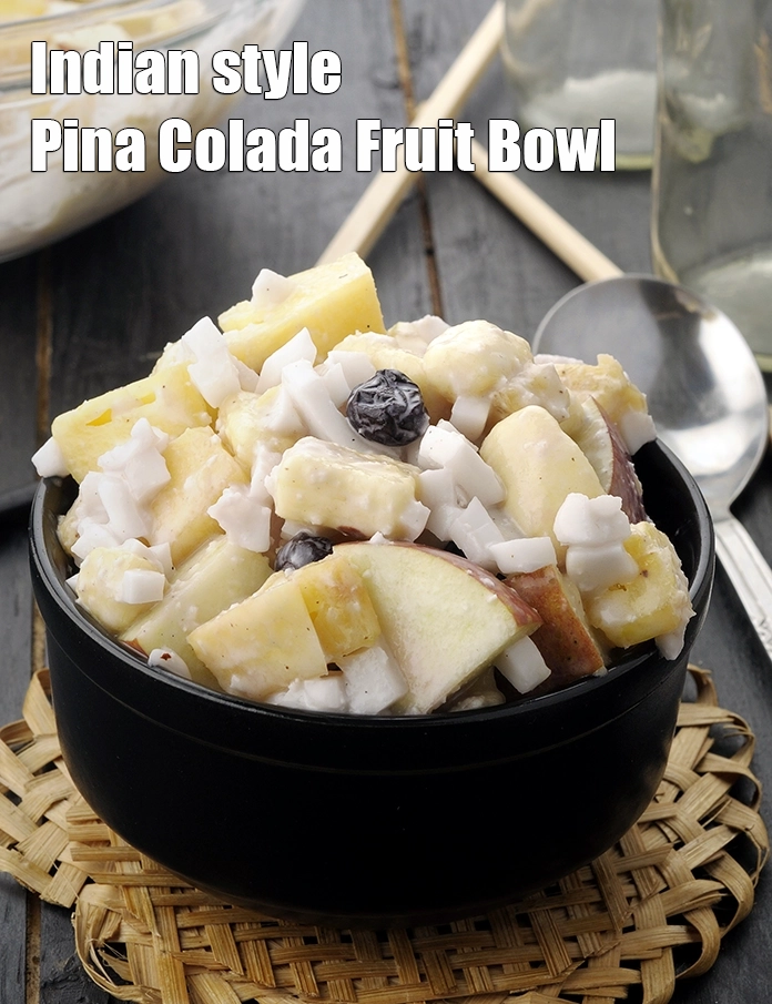 Step 4 – <p><strong>Tropical Coconut Fruit Salad | Indian style Pina Colada Fruit Bowl | Coconut Milk Fruit …