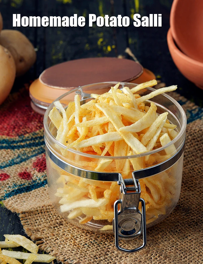 Step 12 – <p><span style="background-color:rgb(255,255,255);color:rgb(0,0,0);">Serve <strong>Potato Salli, Homemade Potato Salli</strong>.</span></p>