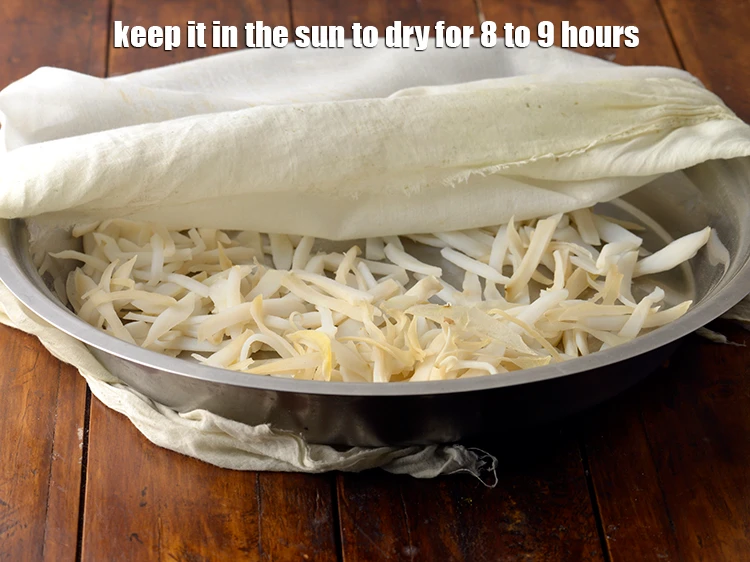 Step 7 – <p><span style="background-color:rgb(255,255,255);color:rgb(0,0,0);">Keep it in the <strong>sun to dry</strong> for 8 to 9 hours.</span></p>