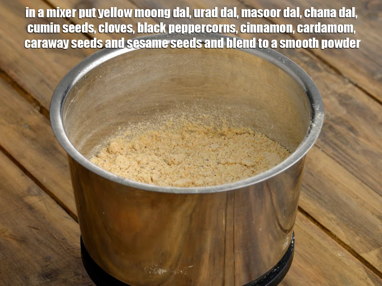 Step 1 – <p>To make the <strong>Hyderabadi Veg Haleem</strong>, <span style="background-color:rgb(255,255,255);color:rgb(0,0,0);">in a mixer&nbsp;jar, &nbsp;Put 1 tbsp </span><a href="https://www.tarladalal.com/glossary-yellow-moong-dal-split-yellow-gram-peeli-moong-dal-488i"><u>yellow …