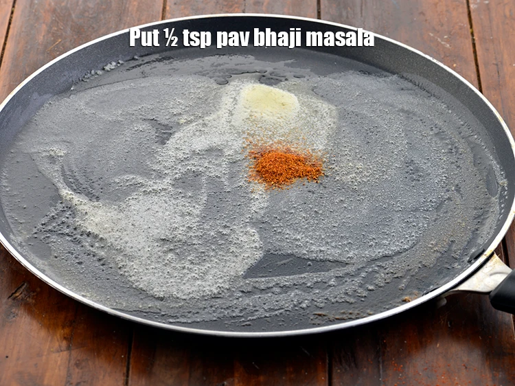 Step 11 – <p><span style="background-color:rgb(255,255,255);color:rgb(0,0,0);">Put ½ tsp </span><a href="https://www.tarladalal.com/glossary-pav-bhaji-masala-298i"><u>pav bhaji masala</u></a><span style="background-color:rgb(255,255,255);color:rgb(0,0,0);">.</span></p>