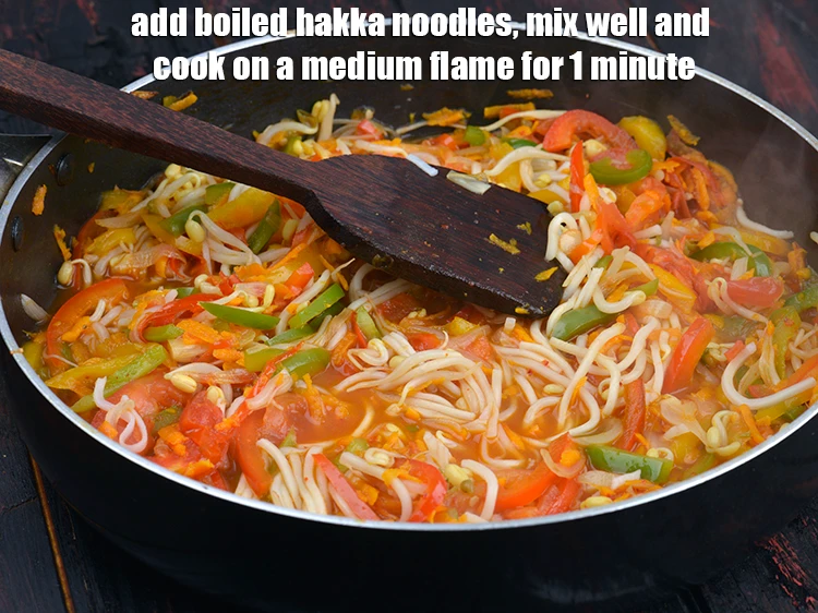 Step 7 – <p><span style="background-color:rgb(255,255,255);color:rgb(0,0,0);">Add the </span><span style="background-color:rgb(255,255,255);color:rgb(13,13,13);">1/2 cup </span><a href="https://www.tarladalal.com/boiled-hakka-noodles-4183r"><u>boiled hakka noodles</u></a><span style="background-color:rgb(255,255,255);color:rgb(0,0,0);">, mix well and cook …