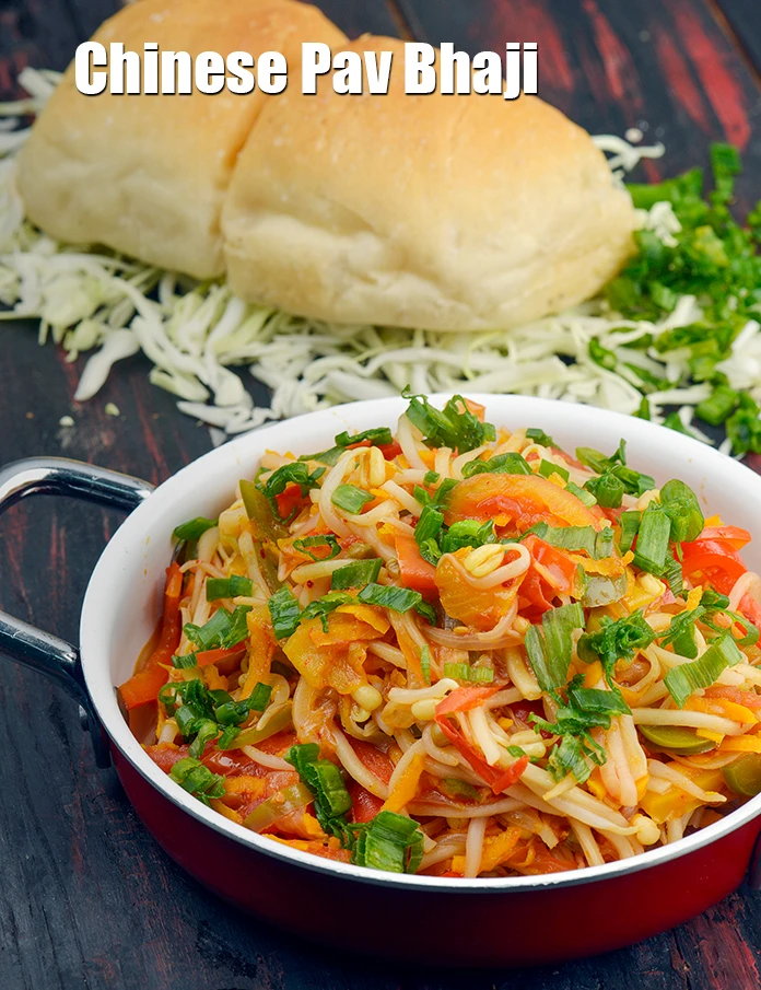 Step 9 – <p><span style="background-color:rgb(255,255,255);color:rgb(0,0,0);">Serve <strong>Chinese Pav Bhaji</strong> hot with buttered </span><a href="https://www.tarladalal.com/glossary-ladi-pav-pav-bun-pav-228i"><u>ladi pav</u></a><span style="background-color:rgb(255,255,255);color:rgb(0,0,0);">.</span></p>