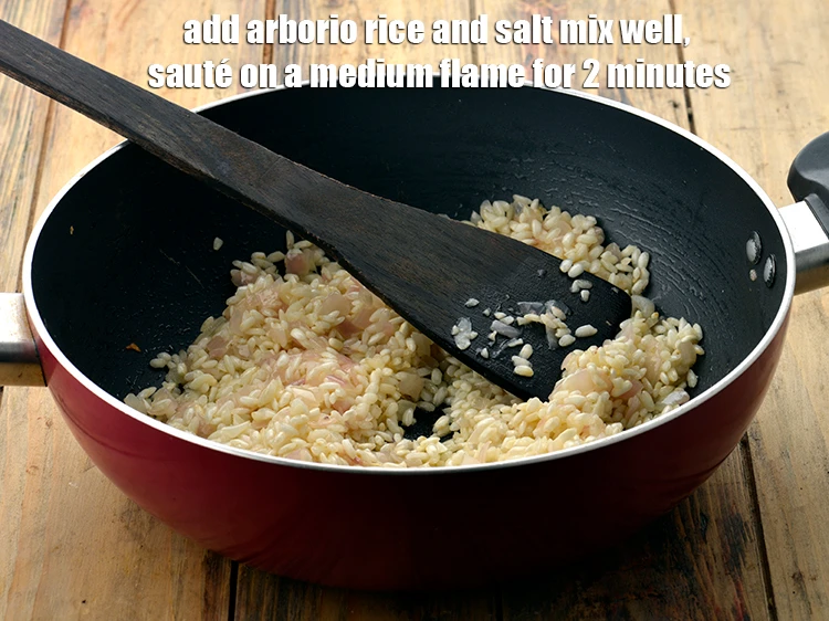 Step 4 – <p><span style="background-color:rgb(255,255,255);color:rgb(0,0,0);">Add the 3/4 cup </span><a href="https://www.tarladalal.com/glossary-Arborio-Rice-1399i"><u>arborio rice </u></a><span style="background-color:rgb(255,255,255);color:rgb(0,0,0);">, washed and drained and </span><a …