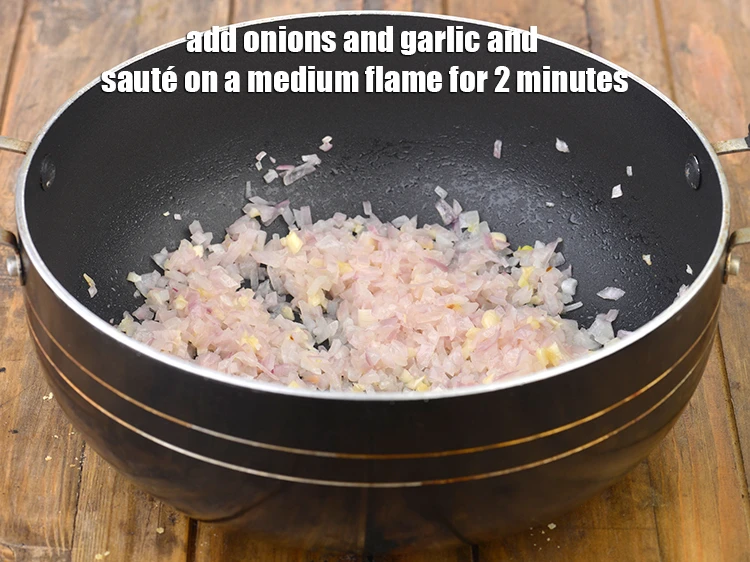 Step 4 – <p><span style="background-color:rgb(255,255,255);color:rgb(0,0,0);">Add the 3/4 cup finely </span><a href="https://www.tarladalal.com/glossary-onions-pyaz-pyaaz-kanda-548i#ing_2327"><u>chopped onion</u></a><span style="background-color:rgb(255,255,255);color:rgb(0,0,0);"> and 1 tbsp finely </span><a …