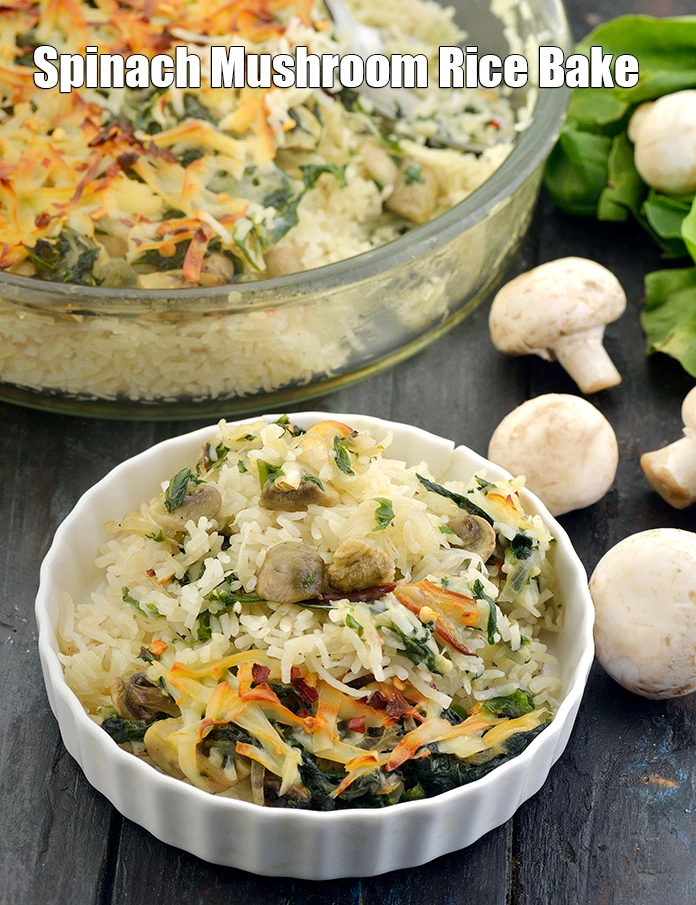 Step 16 – <p><strong>Spinach Mushroom Rice Bake</strong>.</p>