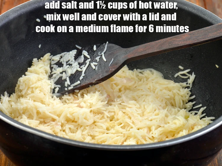 Step 6 – <p><span style="background-color:rgb(255,255,255);color:rgb(0,0,0);">Add the </span><a href="https://www.tarladalal.com/glossary-salt-namak-table-salt-418i"><u>salt </u></a><span style="background-color:rgb(255,255,255);color:rgb(0,0,0);">to taste and 1½ cups of <strong>hot water</strong>, mix …