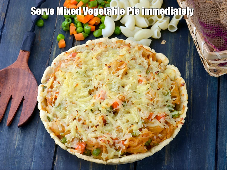 Step 7 – <p><span style="background-color:rgb(255,255,255);color:rgb(0,0,0);">Serve <strong>Mixed Vegetable Pie</strong> immediately.</span></p>