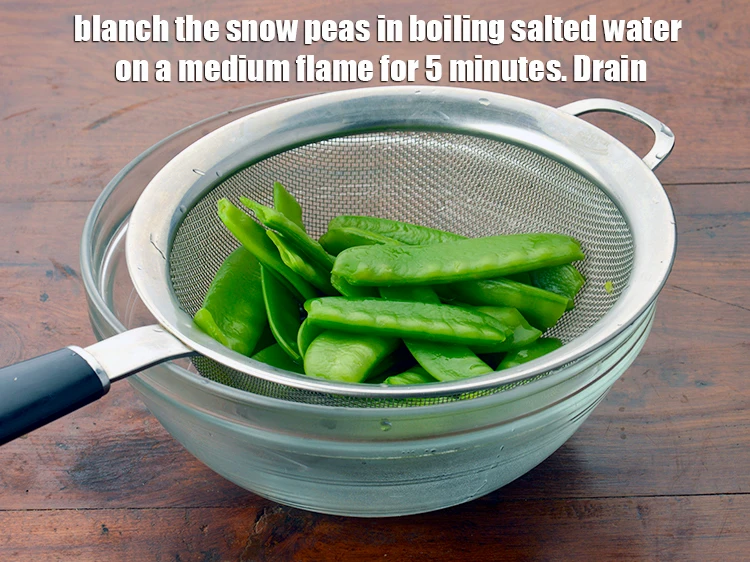 Step 1 – <p>To make the <strong>Sauteed Snow Peas and Bean Sprouts</strong>, <span style="background-color:rgb(255,255,255);color:rgb(0,0,0);">Blanch the 1 cup </span><a …
