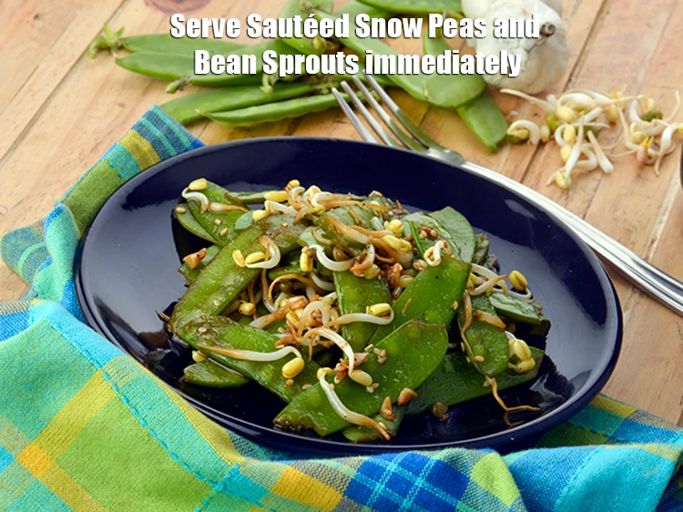 Step 5 – <p><span style="background-color:rgb(255,255,255);color:rgb(0,0,0);">Serve <strong>Sauteed Snow Peas and Bean Sprouts</strong> immediately.</span></p>