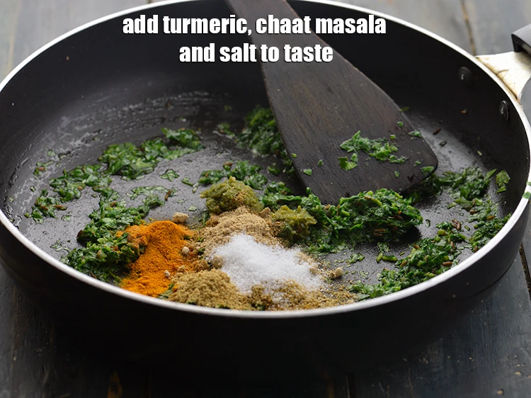 Step 12 – <p>Add <span style="background-color:rgb(255,255,255);color:rgb(0,0,0);">1/4 tsp </span><a href="https://www.tarladalal.com/glossary-turmeric-powder-haldi-645i"><u>turmeric powder (haldi)</u></a><u>, </u><span style="background-color:rgb(255,255,255);color:rgb(0,0,0);">1 tsp </span><a href="https://www.tarladalal.com/glossary-chaat-masala-300i"><u>chaat masala</u></a><u>, &nbsp;and …