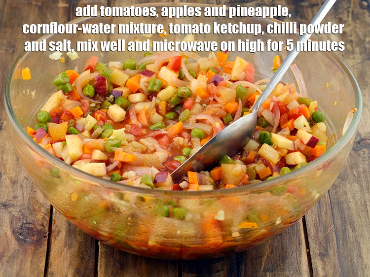 Step 7 – <p><span style="background-color:rgb(255,255,255);color:rgb(0,0,0);">Add the 1/2 cup </span><a href="https://www.tarladalal.com/glossary-tomatoes-tamatar-639i#ing_2361"><u>chopped tomato</u></a><span style="background-color:rgb(255,255,255);color:rgb(0,0,0);">, 1/2 cup </span><a href="https://www.tarladalal.com/glossary-apple-seb-54i#ing_2979"><u>chopped apple</u></a><span style="background-color:rgb(255,255,255);color:rgb(0,0,0);"> …