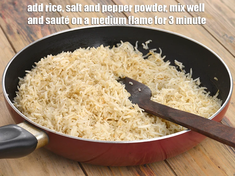 Step 2 – <p><span style="background-color:rgb(255,255,255);color:rgb(0,0,0);">Add the 4 cups </span><a href="https://www.tarladalal.com/cooked-long-grained-rice-22657r"><u>cooked long grained rice</u></a><span style="background-color:rgb(255,255,255);color:rgb(0,0,0);"> (basmati), </span><a href="https://www.tarladalal.com/glossary-salt-namak-table-salt-418i"><u>salt</u></a><span style="background-color:rgb(255,255,255);color:rgb(0,0,0);"> …